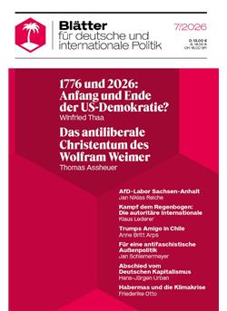 Blätter für deutsche und internationale Politik Cover