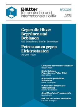 Blätter für deutsche und internationale Politik Cover