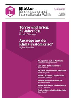 Blätter für deutsche und internationale Politik Cover