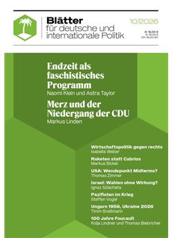 Blätter für deutsche und internationale Politik Cover