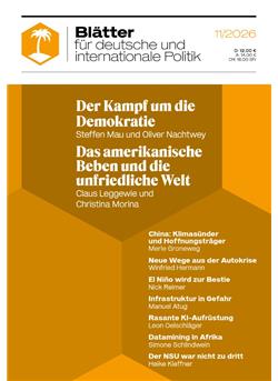 Blätter für deutsche und internationale Politik Cover