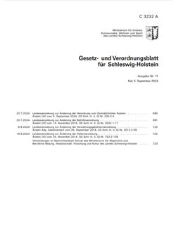 Gesetzblatt Schleswig-Holstein Cover