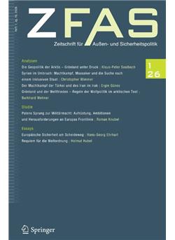 Zeitschrift für Außen- und Sicherheitspolitik - ZfAS - Institutionen Cover
