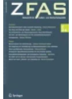Zeitschrift für Außen- und Sicherheitspolitik - ZfAS - Institutionen Cover