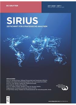 SIRIUS - Zeitschrift für Strategische Analysen Cover