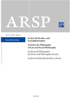 Archiv für Rechts- und Sozialphilosophie Cover