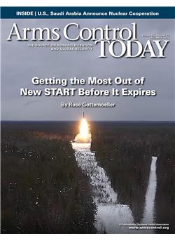 Arms Control Today Cover