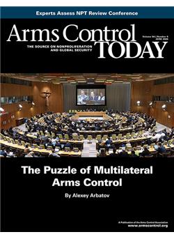 Arms Control Today Cover