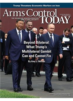 Arms Control Today Cover
