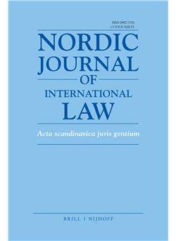 Nordic Journal of International Law Cover