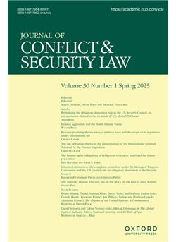 Journal of Conflict and Security Law Cover