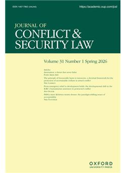 Journal of Conflict and Security Law Cover