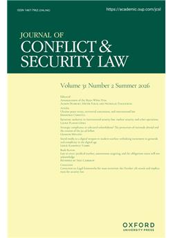 Journal of Conflict and Security Law Cover