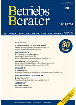 Betriebs-Berater  Cover