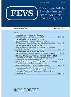 Fürsorgerechtliche Entscheidungen... - FEVS Cover