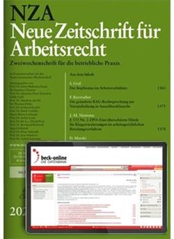 Neue Zeitschrift für Arbeitsrecht - NZA Cover