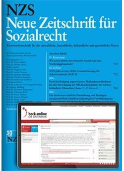 Neue Zeitschrift für Sozialrecht - NZS Cover