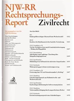 Rechtsprechungs-Report Zivilrecht - NJW-RR Cover