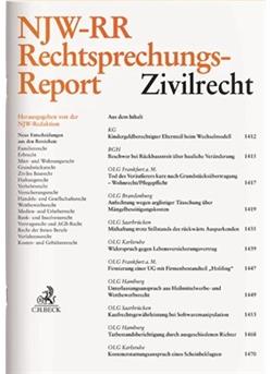 Rechtsprechungs-Report Zivilrecht - NJW-RR Cover