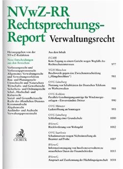 NVwZ-RR - Rechtsprechungs-Report Verwaltungsrecht Cover