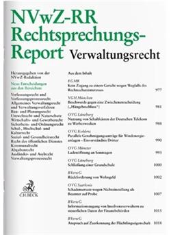 NVwZ-RR - Rechtsprechungs-Report Verwaltungsrecht Cover