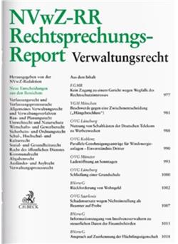 NVwZ-RR - Rechtsprechungs-Report Verwaltungsrecht Cover