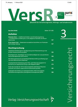Versicherungsrecht - VersR Cover
