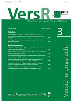 Versicherungsrecht - VersR Cover