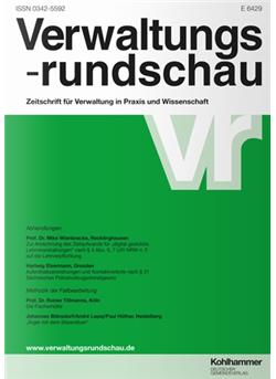 Verwaltungsrundschau Cover