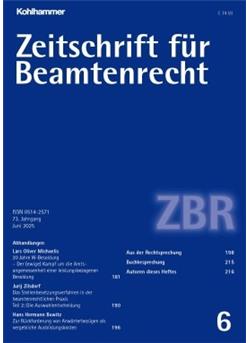 Zeitschrift für Beamtenrecht Cover