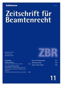 Zeitschrift für Beamtenrecht Cover