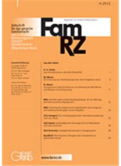Zeitschrift für das gesamte Familienrecht - FamRZ Cover