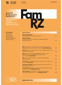 Zeitschrift für das gesamte Familienrecht - FamRZ E-Paper Cover