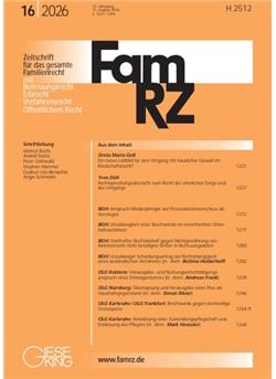 Zeitschrift für das gesamte Familienrecht - FamRZ E-Paper Cover