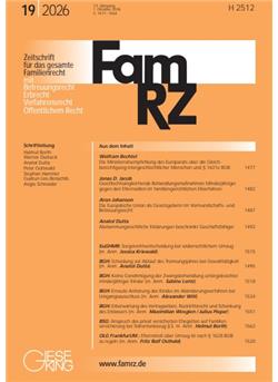 Zeitschrift für das gesamte Familienrecht - FamRZ E-Paper Cover