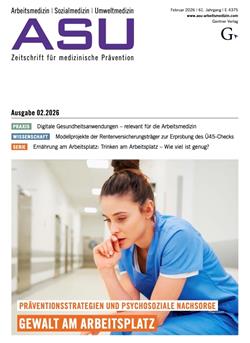 Arbeitsmedizin, Sozialmedizin, Umweltmedizin - ASU Cover