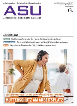 Arbeitsmedizin, Sozialmedizin, Umweltmedizin - ASU Cover
