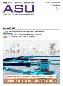 Arbeitsmedizin, Sozialmedizin, Umweltmedizin - ASU Cover