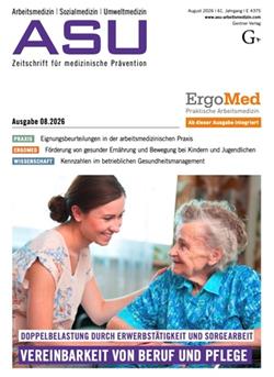 Arbeitsmedizin, Sozialmedizin, Umweltmedizin - ASU Cover