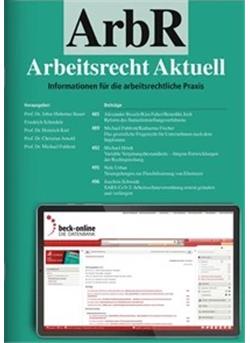 Arbeitsrecht aktuell ArbR Cover