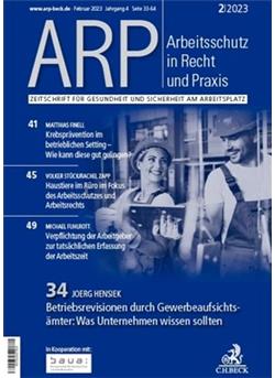 Arbeitsschutz in Recht und Praxis - ARP Cover