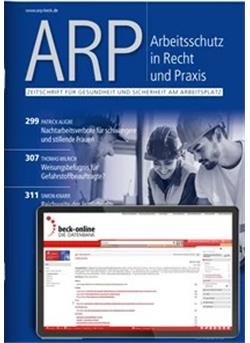 Arbeitsschutz in Recht und Praxis - ARP Cover