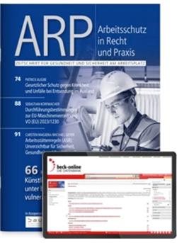 Arbeitsschutz in Recht und Praxis - ARP Cover