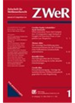 Zeitschrift für Wettbewerbsrecht - ZWeR E-Paper Cover