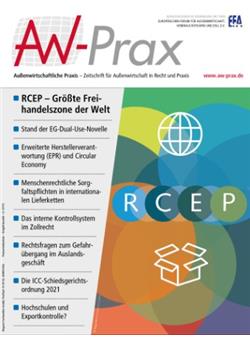 Außenwirtschaftliche Praxis - AwPrax Cover
