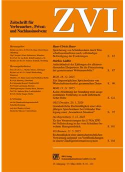 Zeitschrift für Verbraucher- und Privatinsolvenz - ZVI E-Paper Cover
