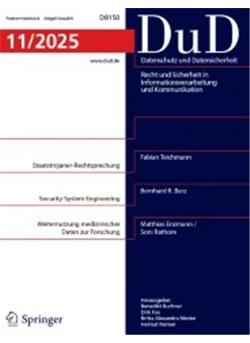 Datenschutz und Datensicherheit - DuD - Institutionen E-Paper Cover