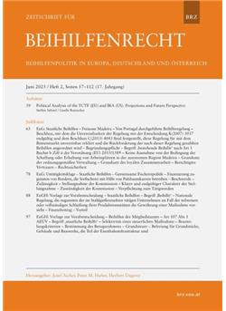 Zeitschrift für Beihilfenrecht - BRZ Cover