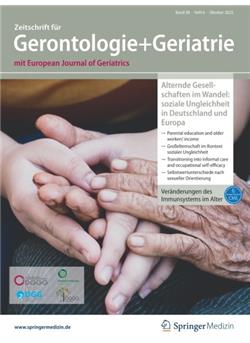Zeitschrift für Gerontologie und Geriatrie - Institutionen Cover