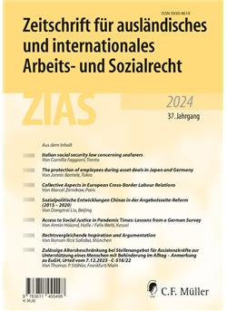 Zeitschrift für ausländisches Arbeits- und Sozialrecht - ZIAS Cover